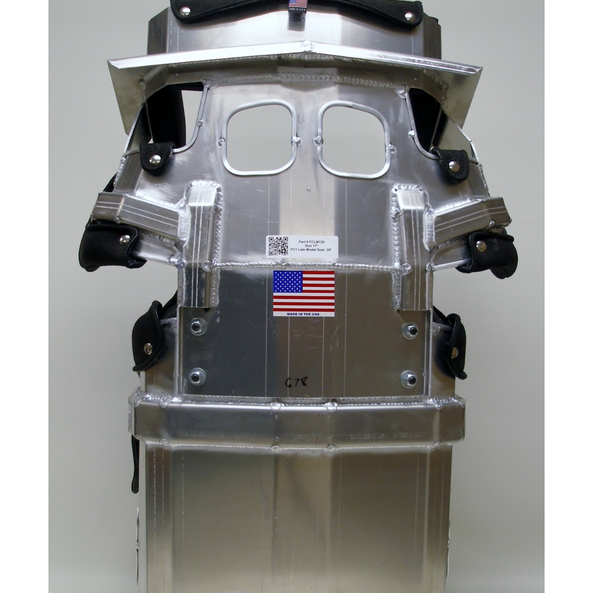Ultra-Shield FC1 Late Model Seat with Black Cover - 20-Degree Layback Ultra-Shield FC1 Late Model Seat with Black Cover - 20-Degree Layback