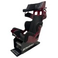 This seat is powder coated candy apple red.  Picture includes Platinum knee guard sold separately. view 7