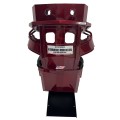 This seat is powder coated candy apple red.  Picture includes Platinum knee guard sold separately. view 8